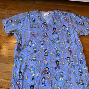 Support Childhood Cancer Scrub Top